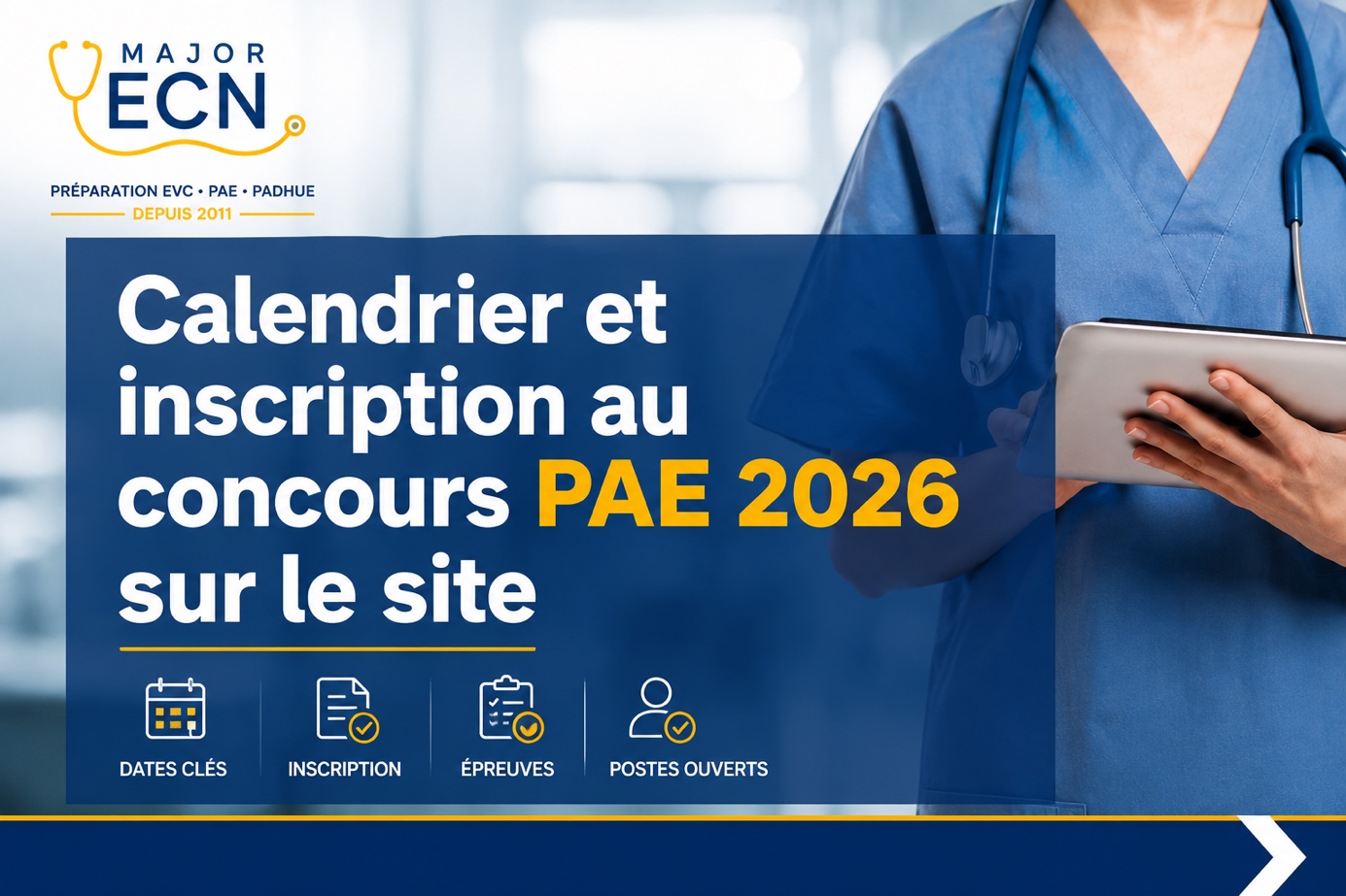 Médecin consultant le calendrier des inscriptions EVC PAE 2026 sur le site du CNG